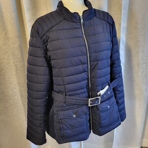 NWT New York And Company Women Quilted Jacket, Coat, Size XXL, Navy Blue